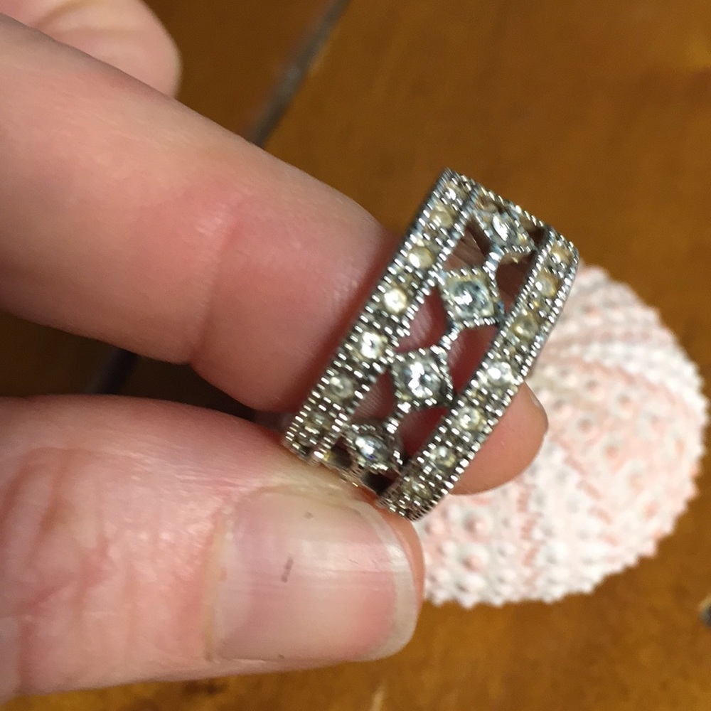 Silver and crystal band